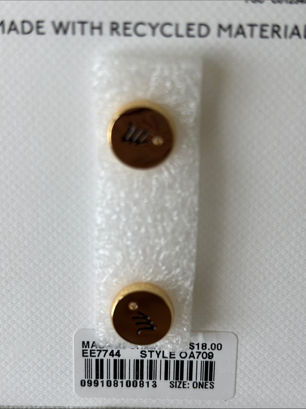 NWT Madewell Gold Tropical Fruit Pin Duo - Pineapple & Banana - Picture 8 of 9
